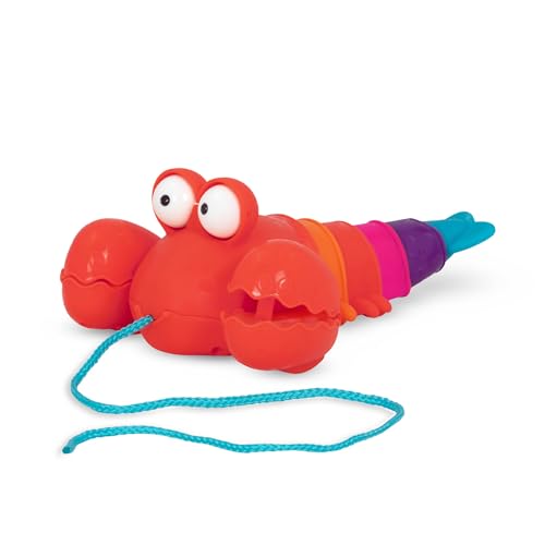 B. Toys Pinchy Pat Pull-Along Lobster – Clacking, Wiggling Walking Toy for Toddlers 18M+