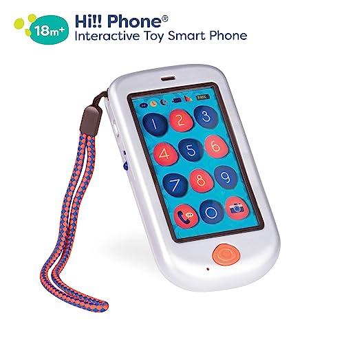 B. toys Silver Hi Phone - Interactive Pretend Play Smartphone for Toddlers 18 Months+