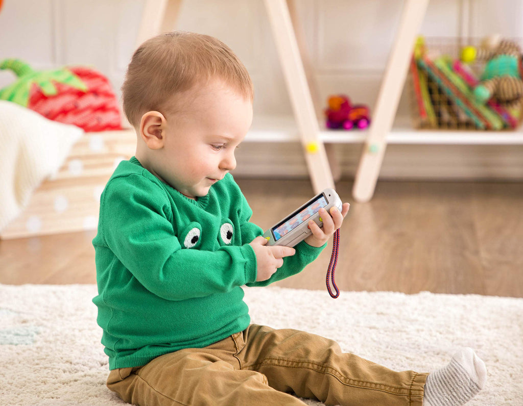 B. toys Silver Hi Phone - Interactive Pretend Play Smartphone for Toddlers 18 Months+