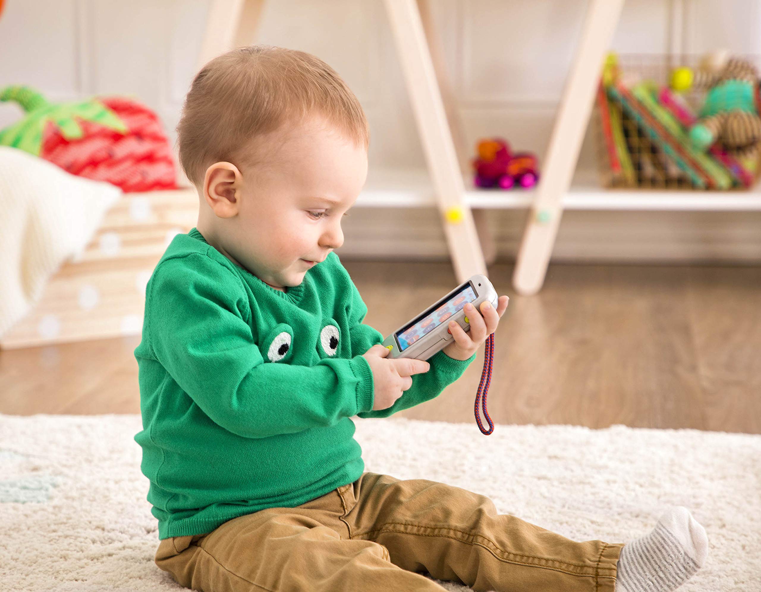 B. toys Silver Hi Phone - Interactive Pretend Play Smartphone for Toddlers 18 Months+