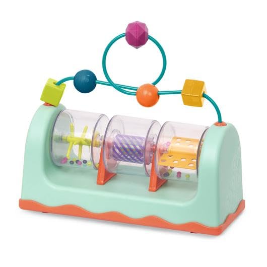 B. toys Spin, Rattle & Roll Bead Maze Activity Station – Sensory Toy for Babies 6 Months+
