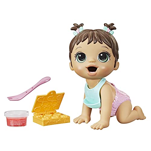 Baby Alive Lil Snacks Doll – 8-Inch Interactive Doll with Snack Mold and Diaper Flap, Ages 3+