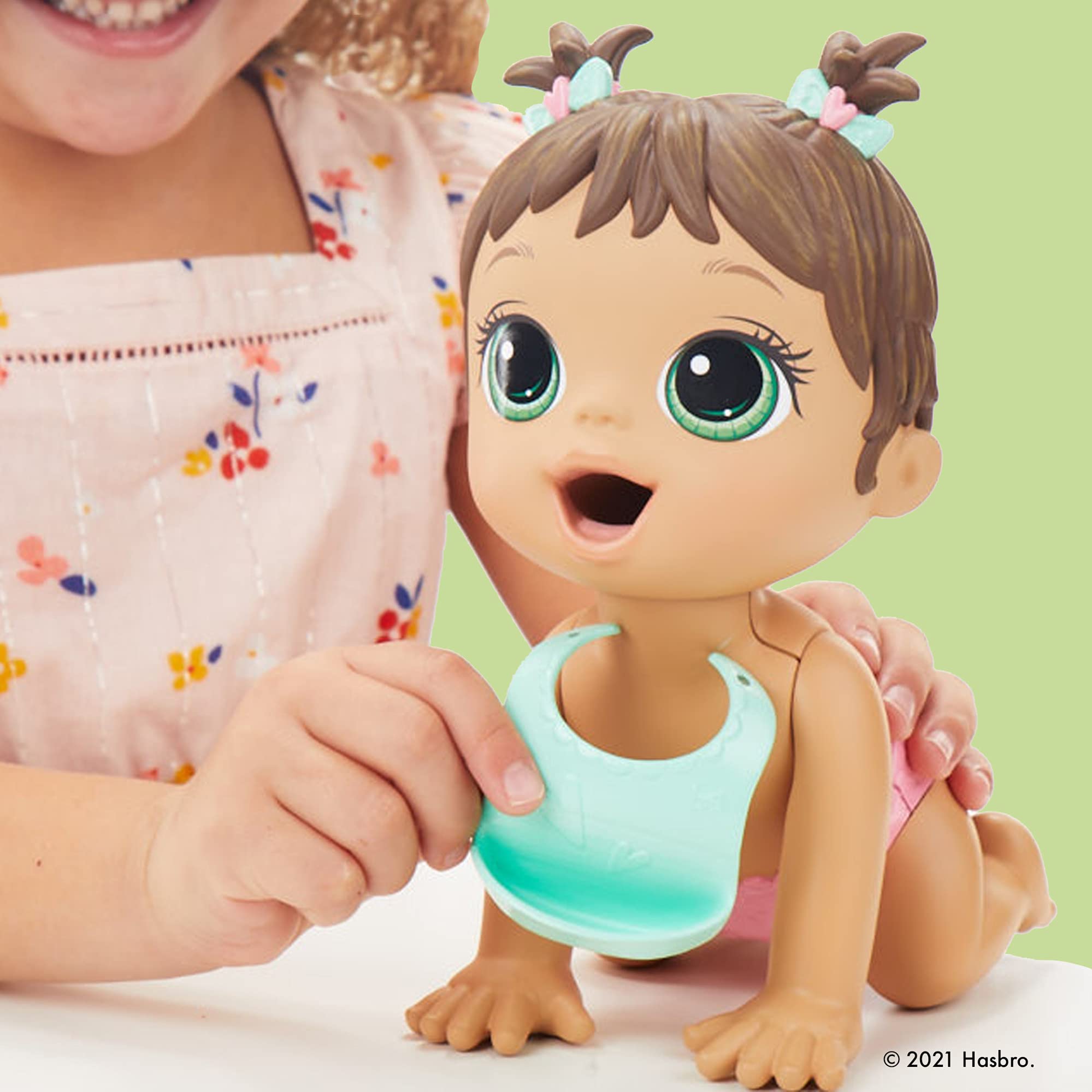 Baby Alive Lil Snacks Doll – 8-Inch Interactive Doll with Snack Mold and Diaper Flap, Ages 3+