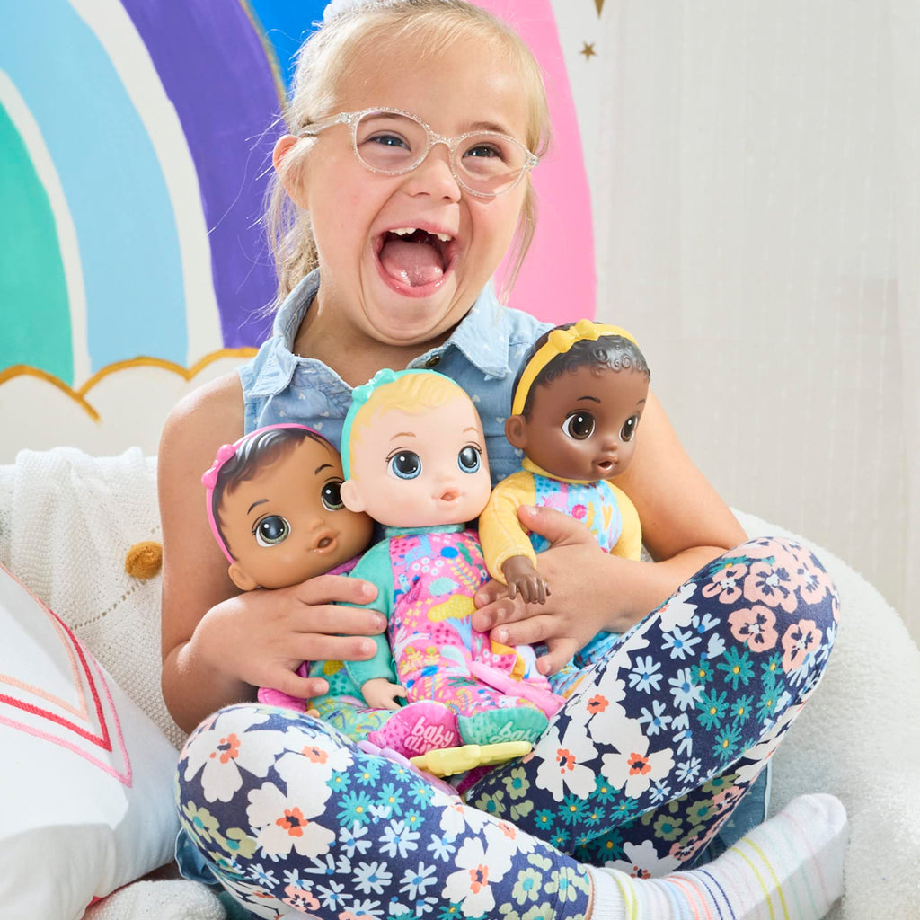 Baby Alive Soft ‘n Cute 11-Inch Doll with Black Hair, Animal Onesie & Teether – Machine Washable Toddler Toy for Ages 18+ Months