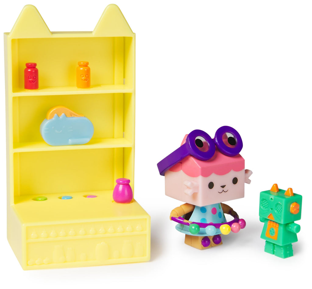 Baby Box Cat Bobble Figure with Craft Shelf & Surprise Accessories, Gabby's Dollhouse