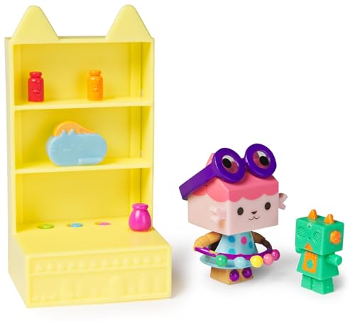Baby Box Cat Bobble Figure with Craft Shelf & Surprise Accessories, Gabby's Dollhouse