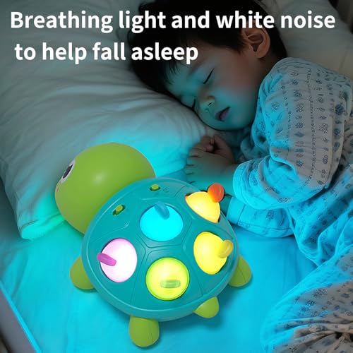 Baby Crawling Turtle Toy with Lights & Music, Tummy Time, 6-12 Months, Gift for 1 Year Old