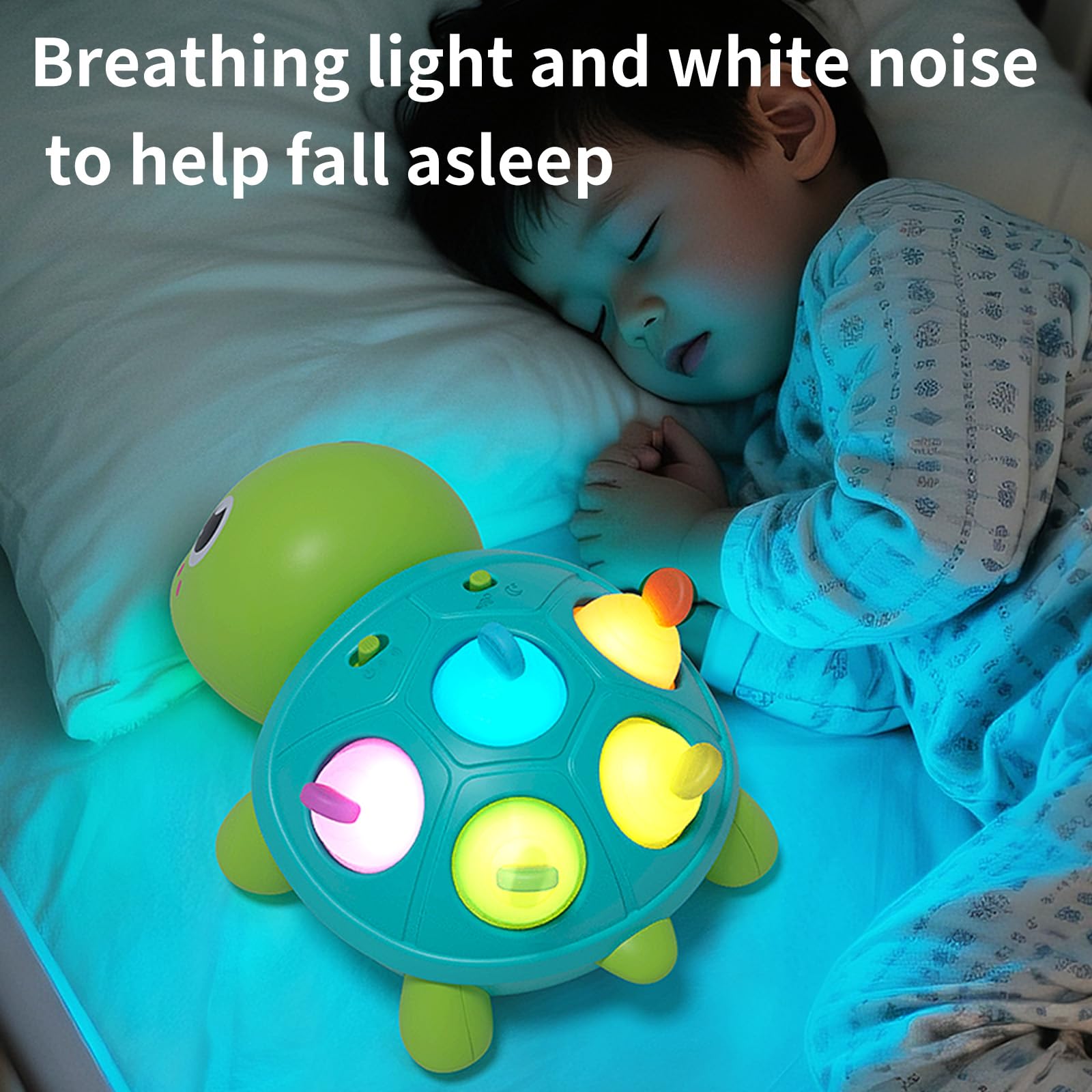 Baby Crawling Turtle Toy with Lights & Music, Tummy Time, 6-12 Months, Gift for 1 Year Old