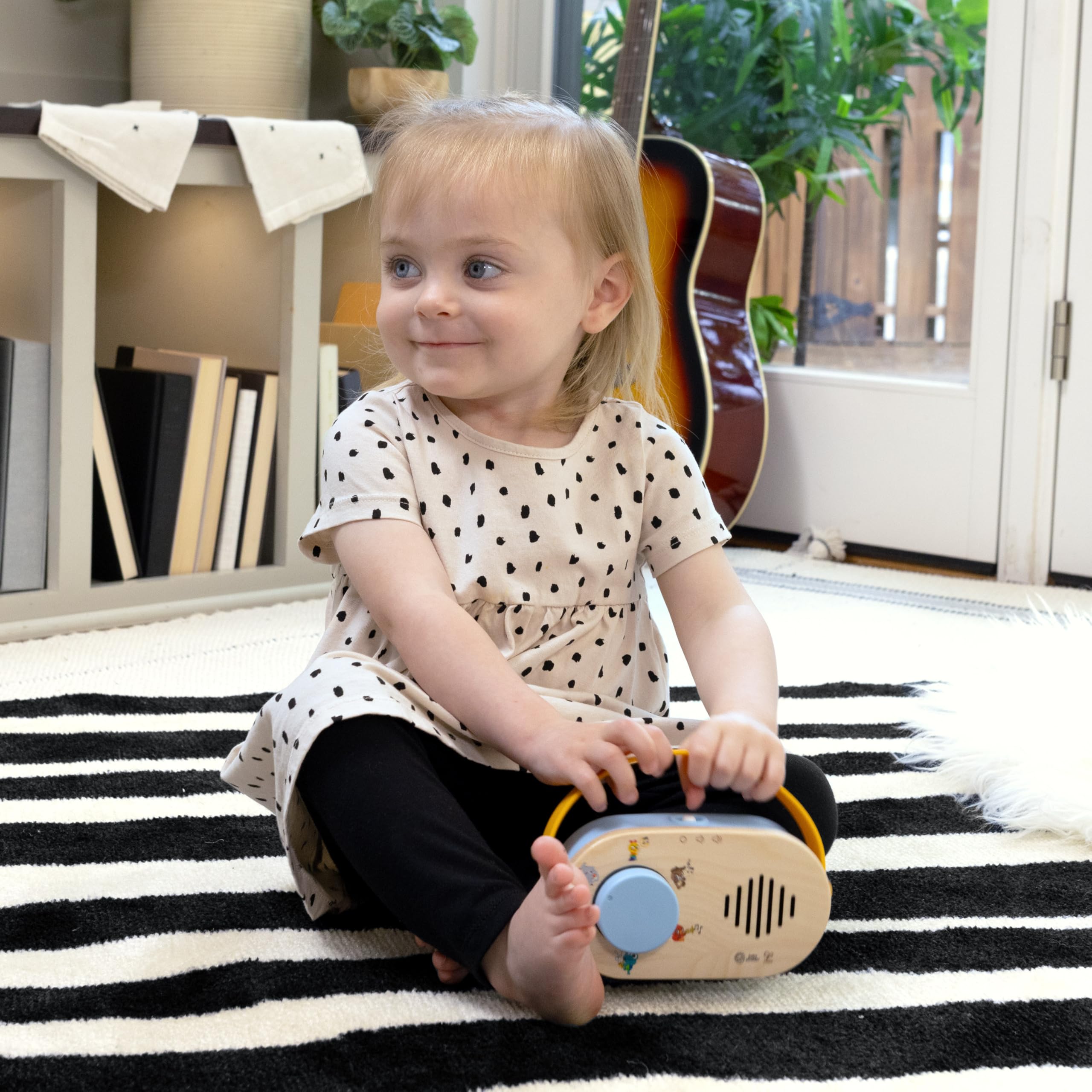 Baby Einstein + Hape Discovery Radio Toy: Musical Wooden Toy with Lights & Sounds for Ages 6 Months+