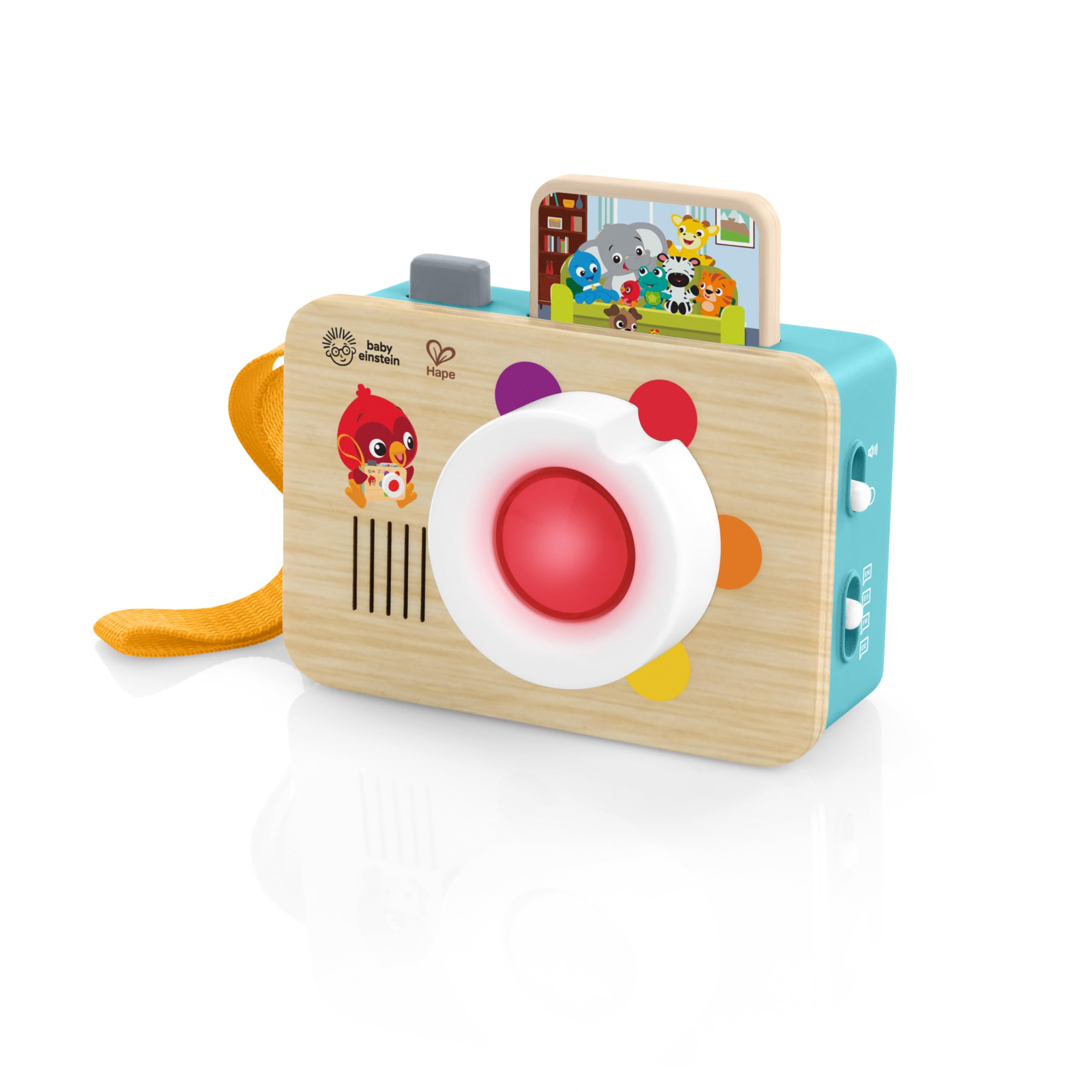 Baby Einstein + Hape Learning Lens Toy Camera – Color Learning and Pretend Play with 4 Languages