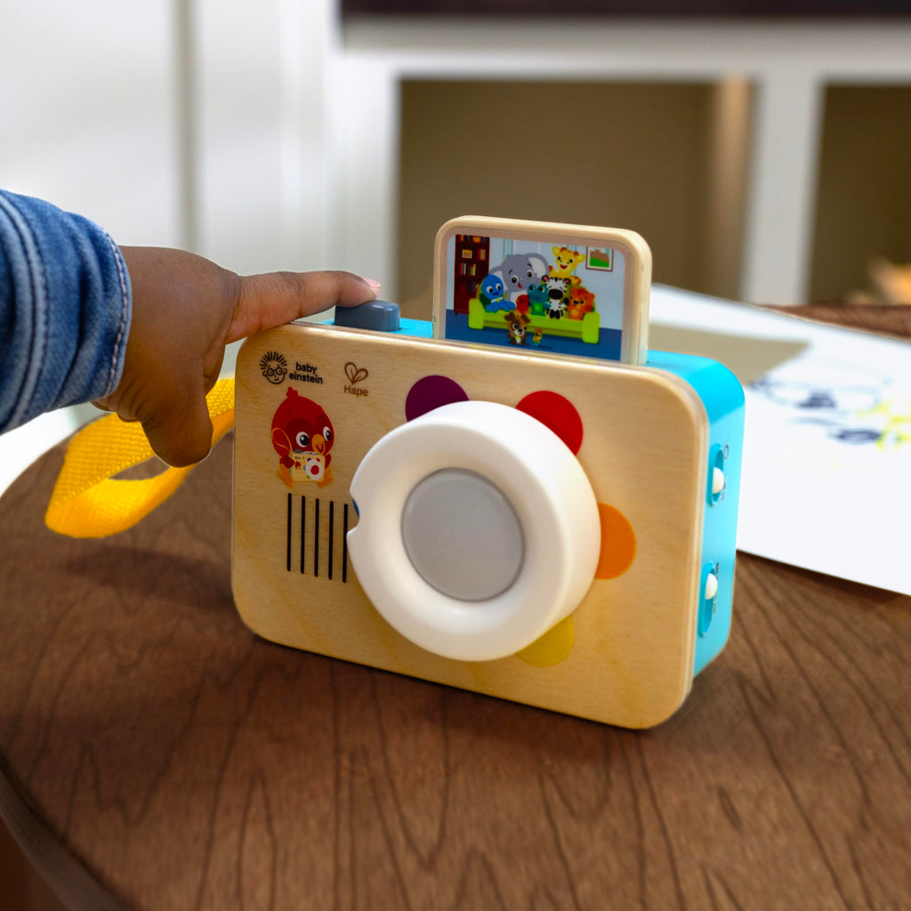 Baby Einstein + Hape Learning Lens Toy Camera – Color Learning and Pretend Play with 4 Languages