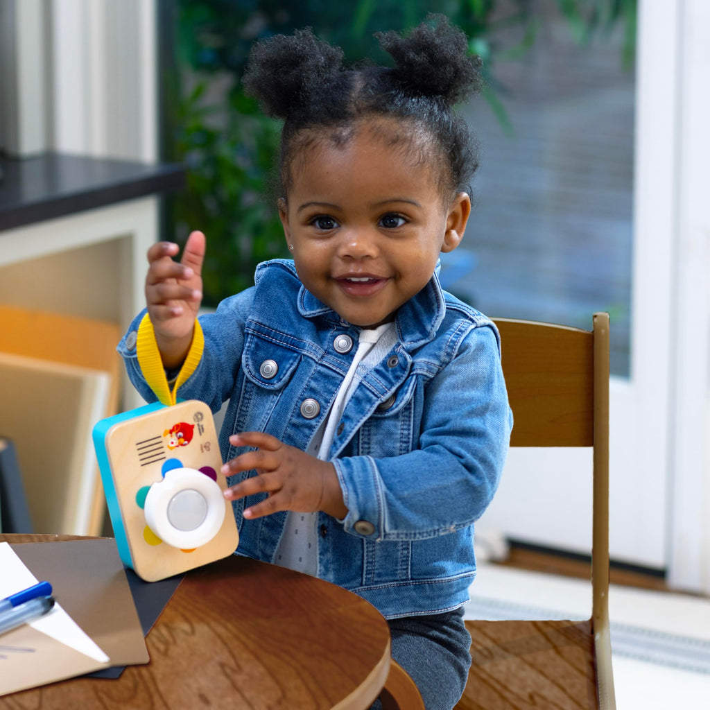 Baby Einstein + Hape Learning Lens Toy Camera – Color Learning and Pretend Play with 4 Languages