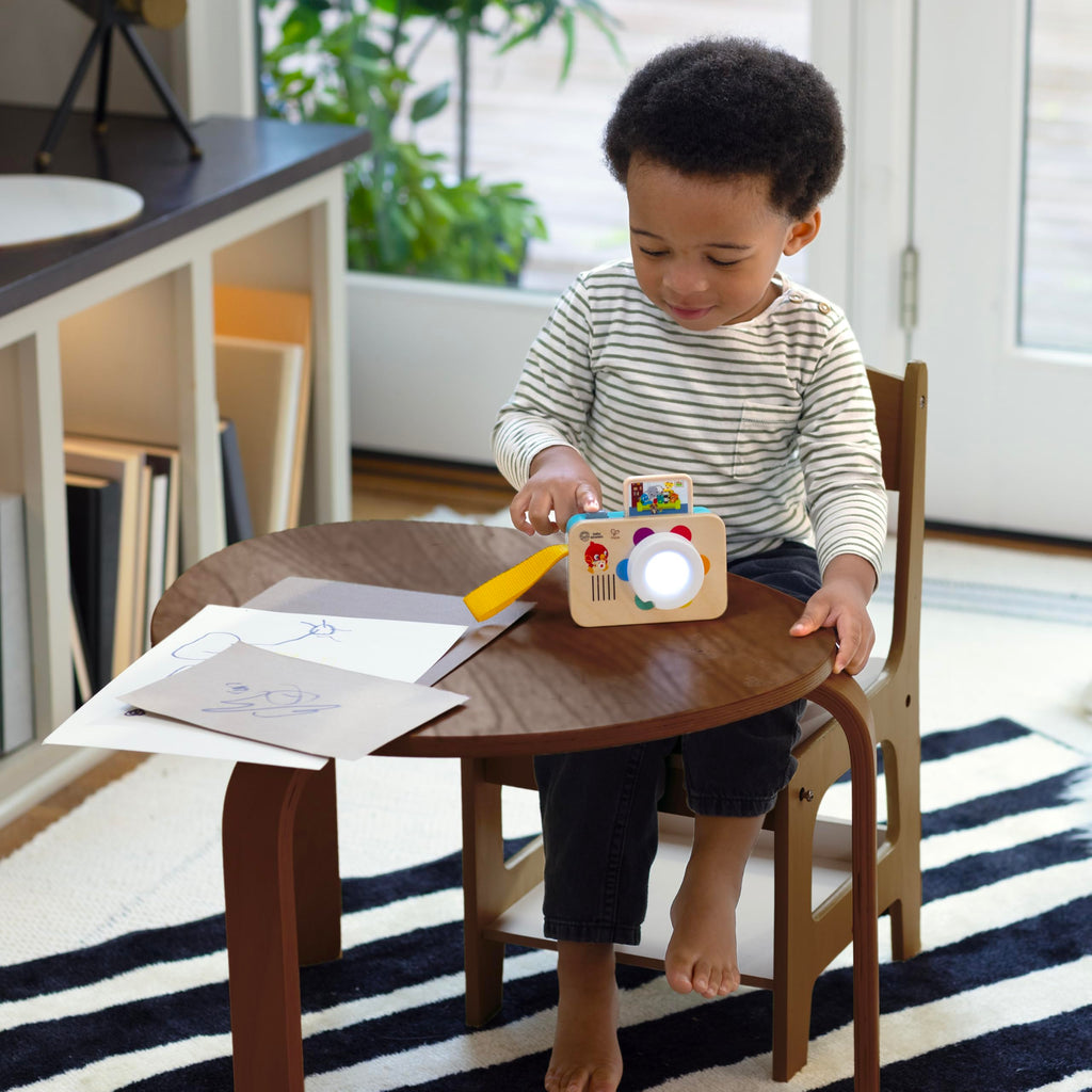 Baby Einstein + Hape Learning Lens Toy Camera – Color Learning and Pretend Play with 4 Languages