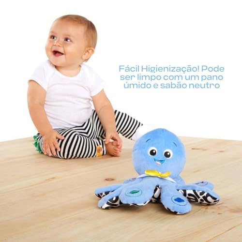 Baby Einstein Octoplush Musical Plush Toy – Learn Colors in 3 Languages, Blue, 11 Inches, Ages 3 Months+