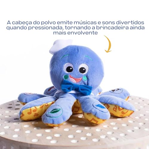 Baby Einstein Octoplush Musical Plush Toy – Learn Colors in 3 Languages, Blue, 11 Inches, Ages 3 Months+