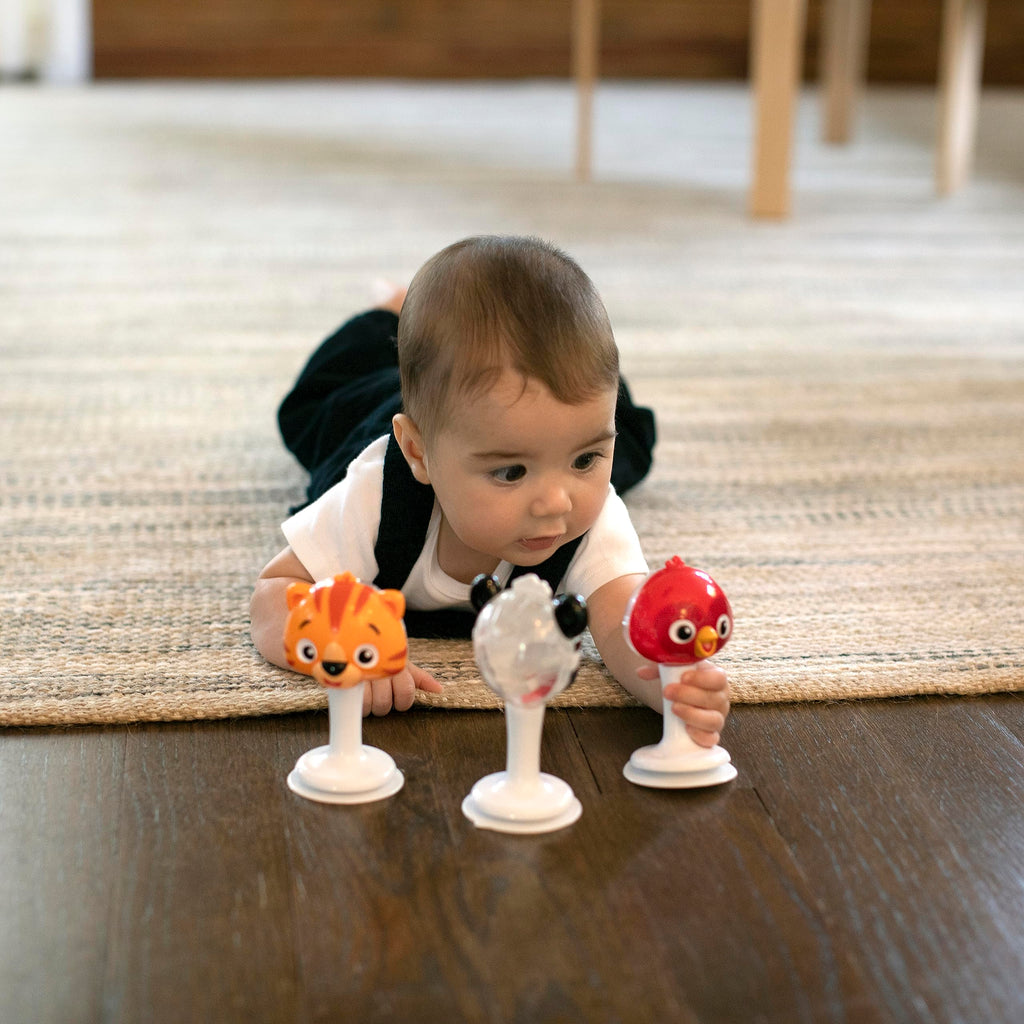 Baby Einstein Rattle & Jingle Trio with Suction Cups - Musical Take-Along Set for 6+ Months