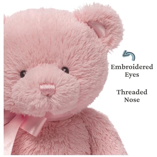 Baby GUND My First Teddy Bear - Ultra Soft Plush for Newborns, Pink, 10 Inches
