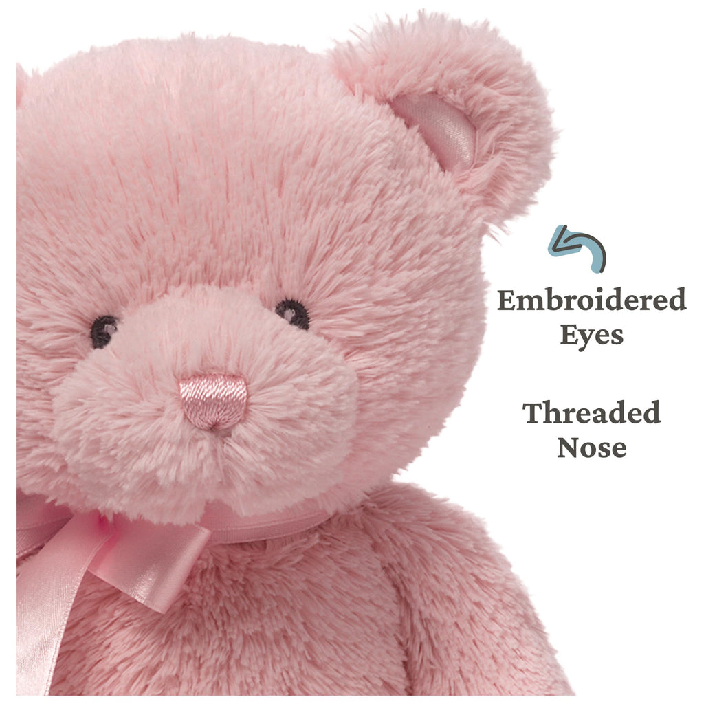 Baby GUND My First Teddy Bear - Ultra Soft Plush for Newborns, Pink, 10 Inches