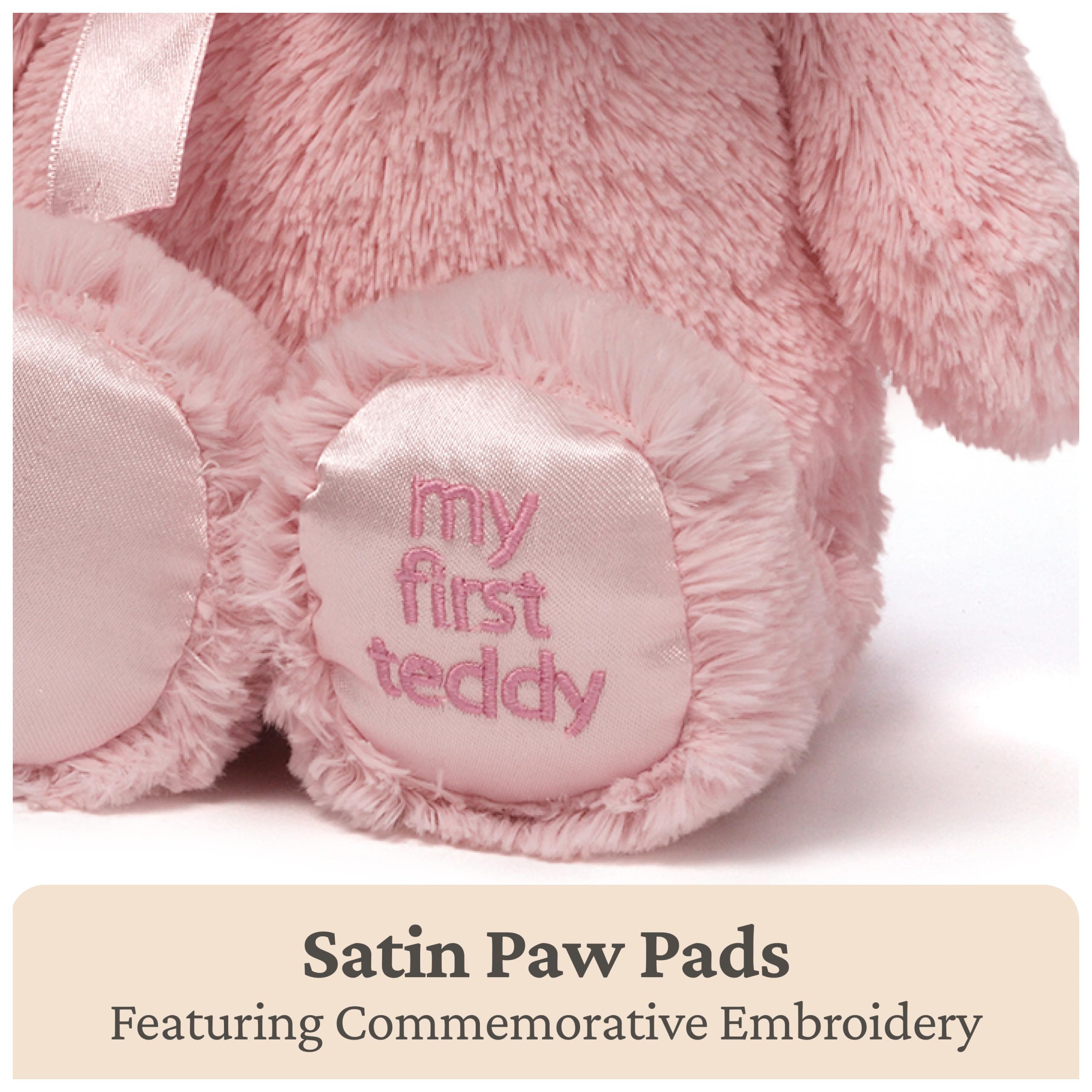 Baby GUND My First Teddy Bear - Ultra Soft Plush for Newborns, Pink, 10 Inches