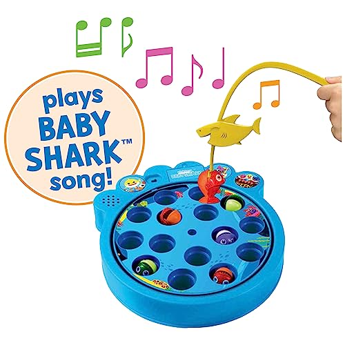 Baby Shark Let's Go Hunt Musical Fishing Game – Spin Master Preschool Board Game for 2-4 Players, Ages 4+