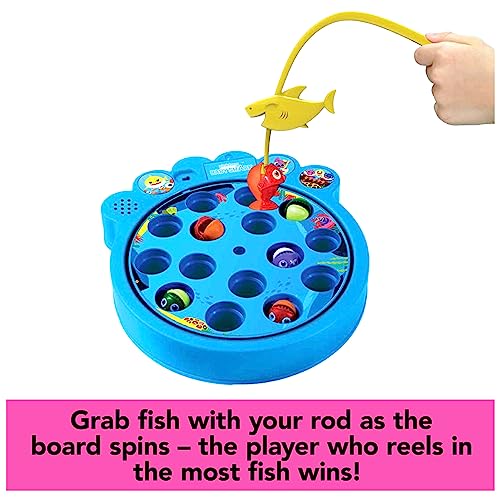 Baby Shark Let's Go Hunt Musical Fishing Game – Spin Master Preschool Board Game for 2-4 Players, Ages 4+