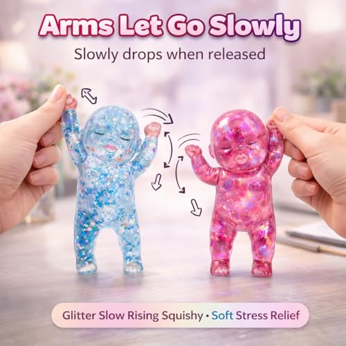 Baby Squishy Glitter Slow Rising Purple – Sensory Fidget Toy for Stress Relief