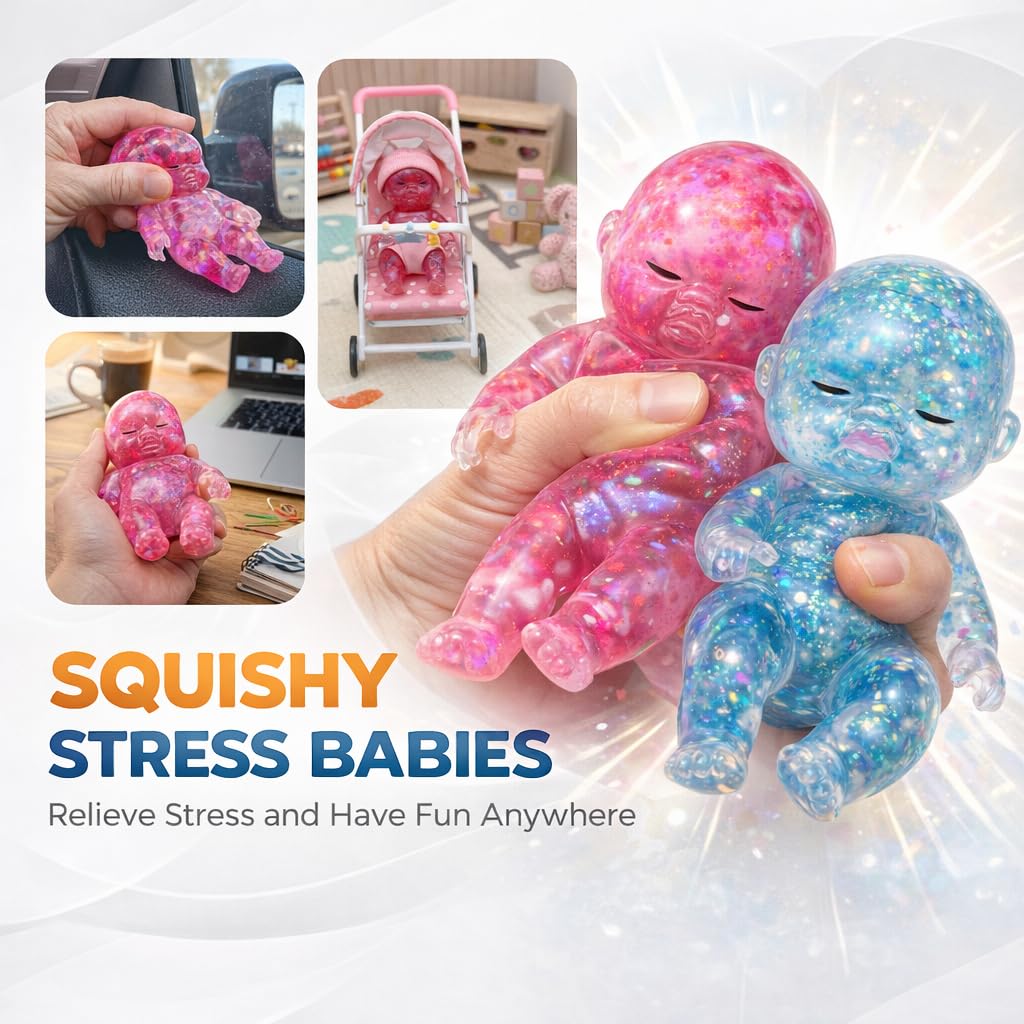 Baby Squishy Glitter Slow Rising Purple – Sensory Fidget Toy for Stress Relief