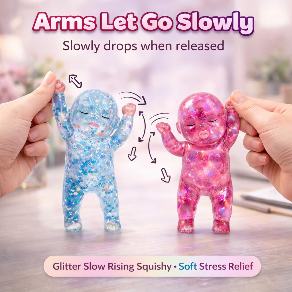 Baby Squishy Glitter Slow Rising Purple – Sensory Fidget Toy for Stress Relief