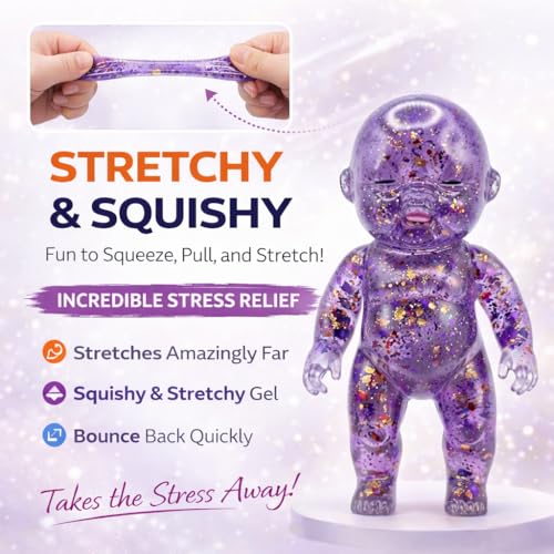 Baby Squishy Glitter Slow Rising Purple – Sensory Fidget Toy for Stress Relief