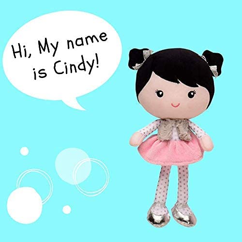 Baby Starters Plush Snuggle Buddy Baby Doll Cindy – Soft Rattle Toy for Newborns