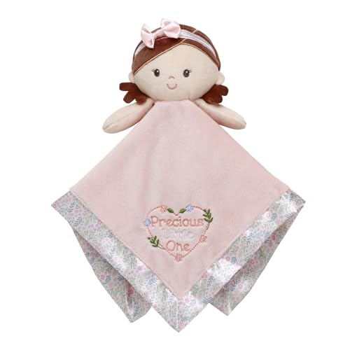 Baby Starters Snuggle Buddy – 13-Inch Plush Doll & Security Blanket with Satin Trim, Pink Floral