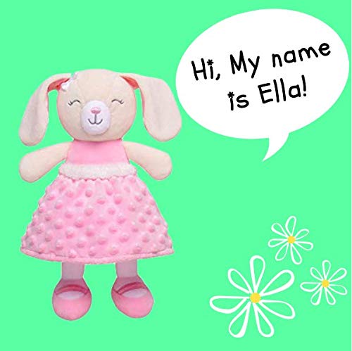 Baby Starters Sweet Ella Plush Bunny - Soft Snuggle Buddy with Rattle & Satin Lining
