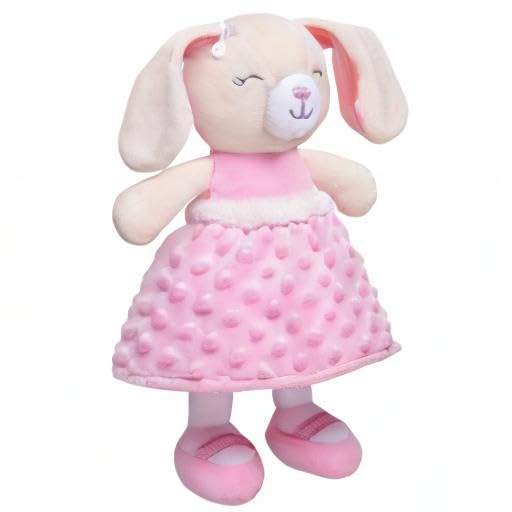 Baby Starters Sweet Ella Plush Bunny - Soft Snuggle Buddy with Rattle & Satin Lining