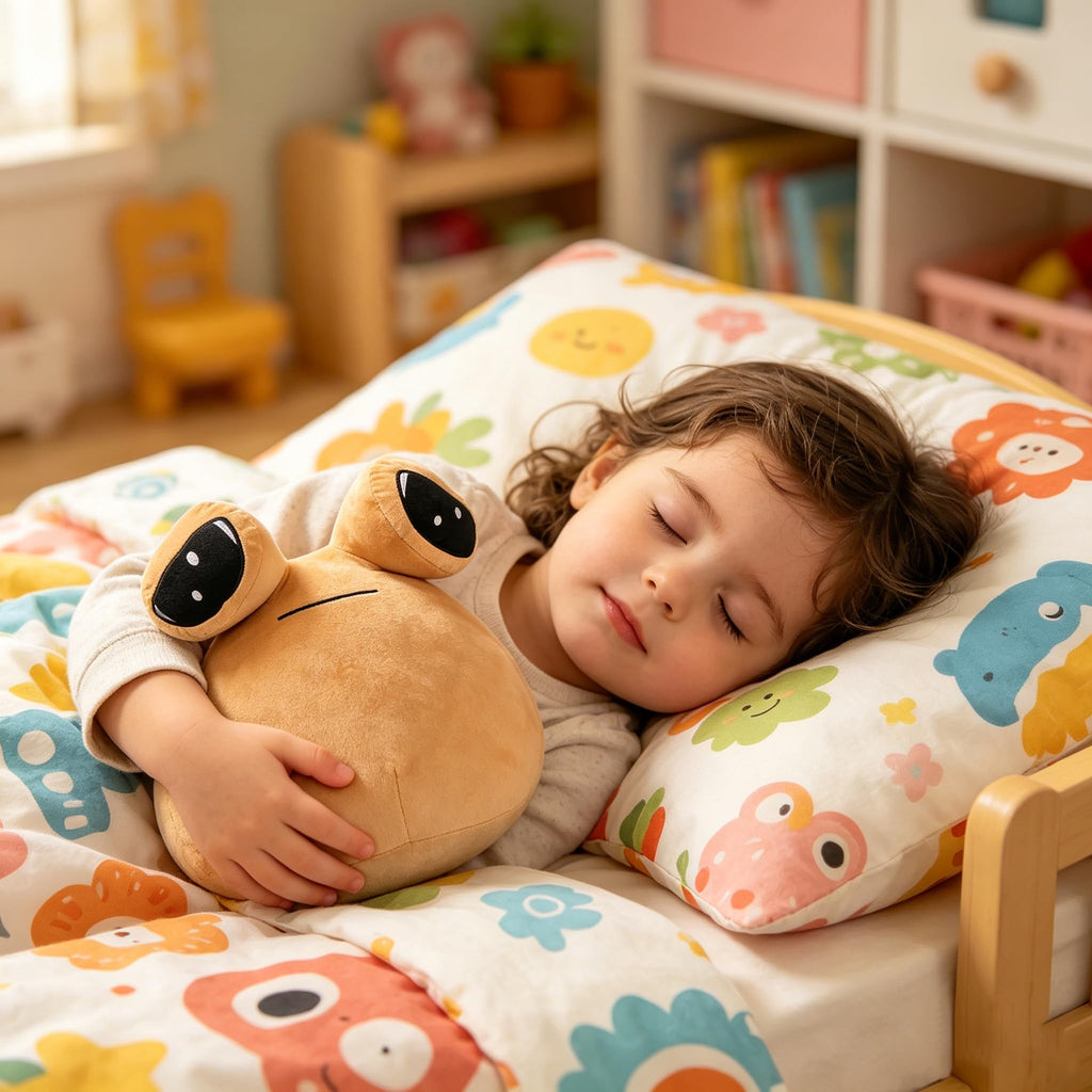 Babylounger 8.6 Inch Sad Alien Plush - Soft Stuffed Alien Doll, Machine Washable, Vacuum-Sealed