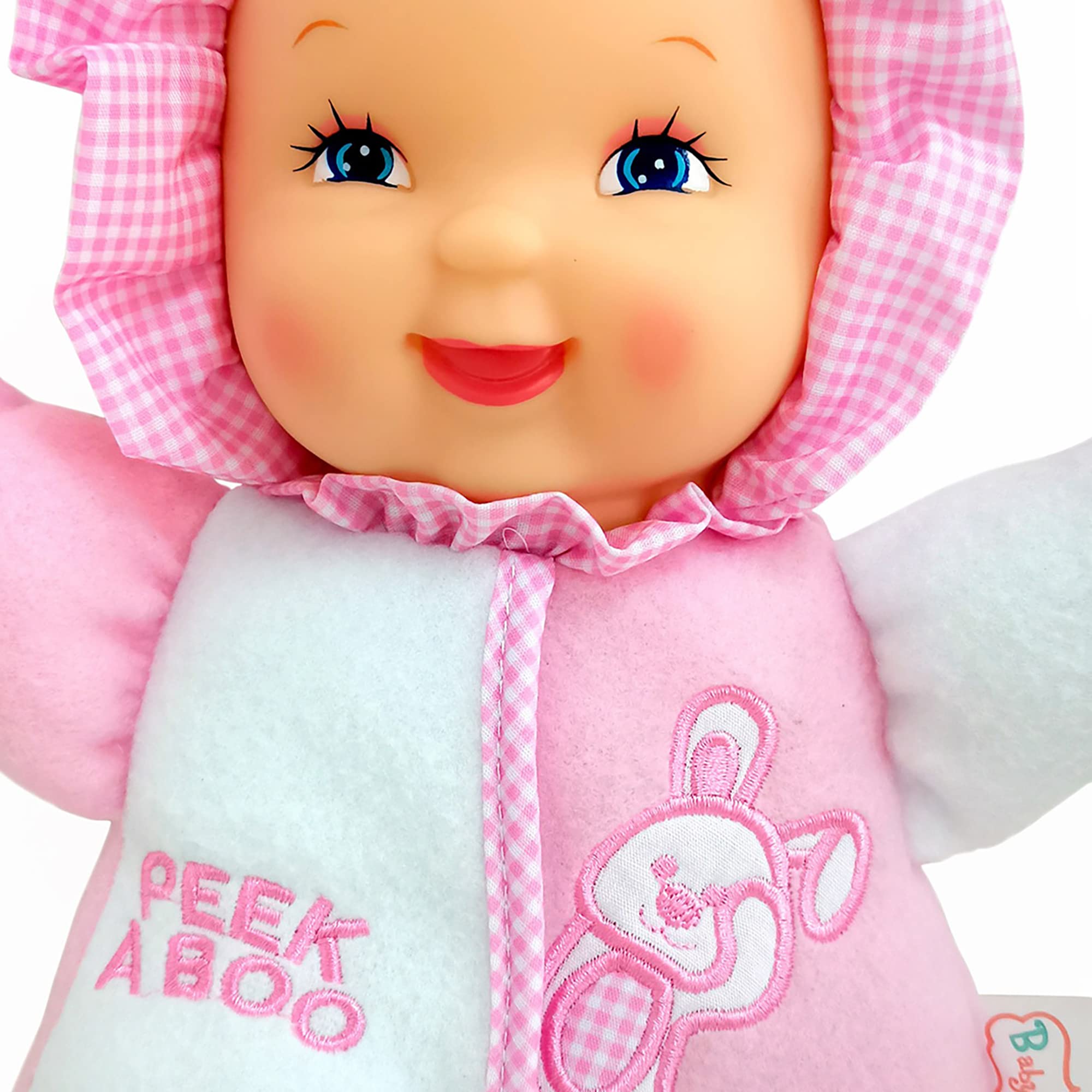 Baby's First Soft & Snuggle Bunny Doll - 11" Machine Washable Plush Infant Toy with Rattle