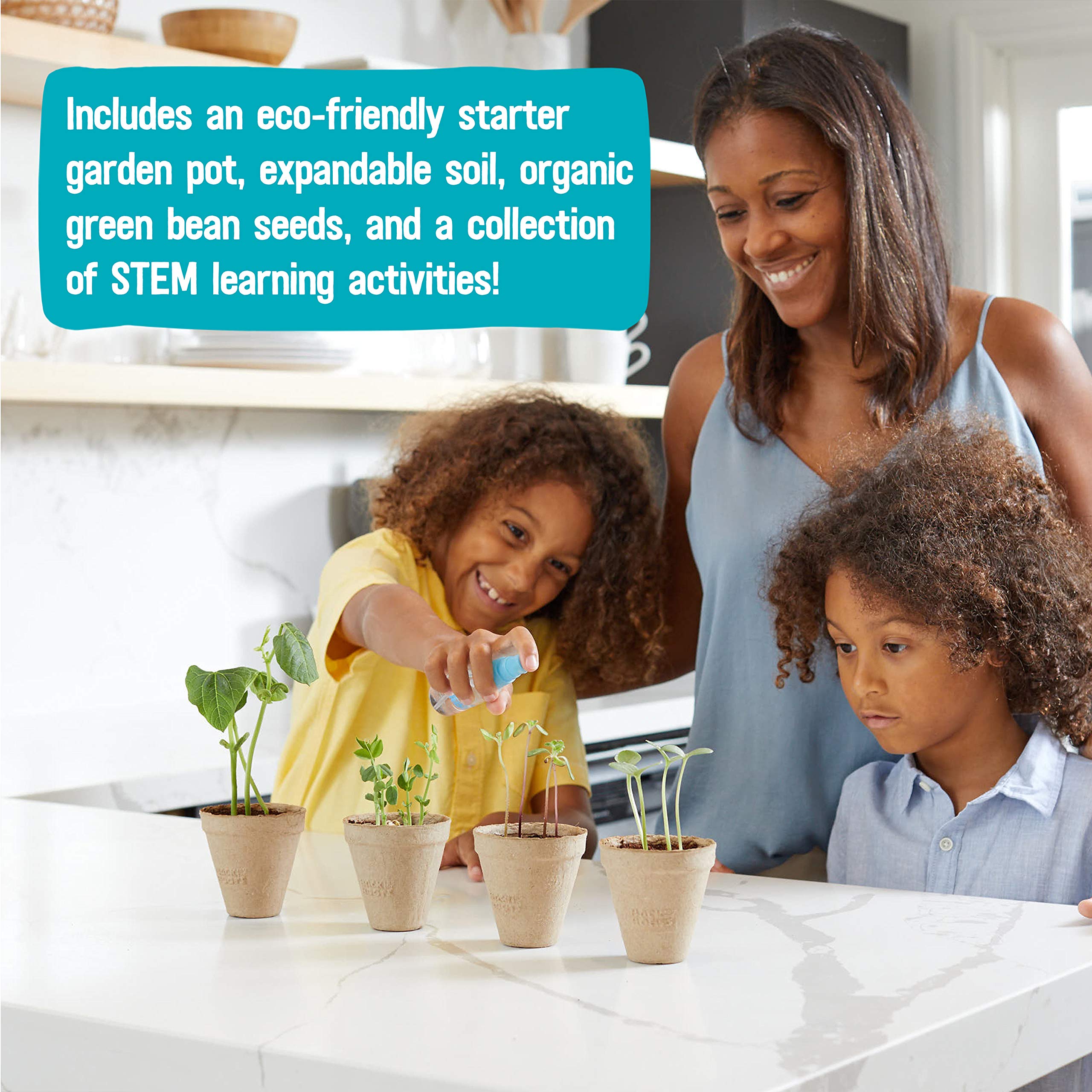 Back to the Roots Kids Science Grow Kit: Organic Bean & Watermelon Gardening Set (2-Pack)