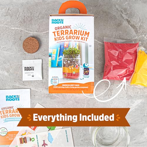 Back to the Roots Terrarium Grow Kit – DIY Organic Mini Garden for All Ages