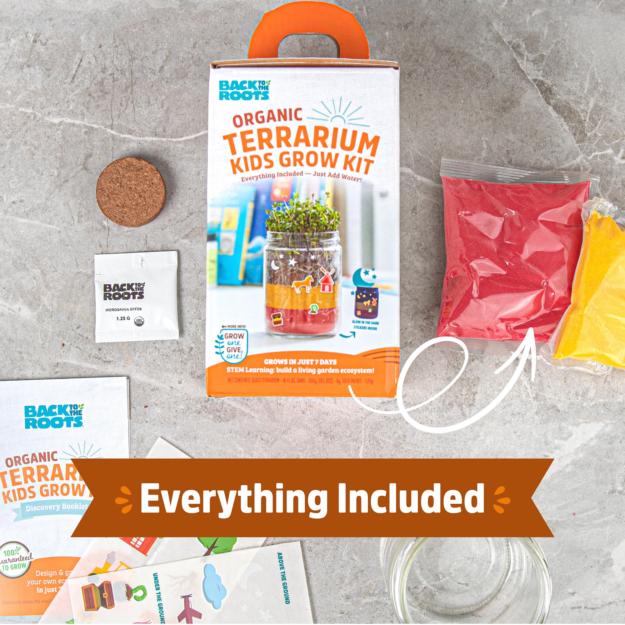 Back to the Roots Terrarium Grow Kit – DIY Organic Mini Garden for All Ages