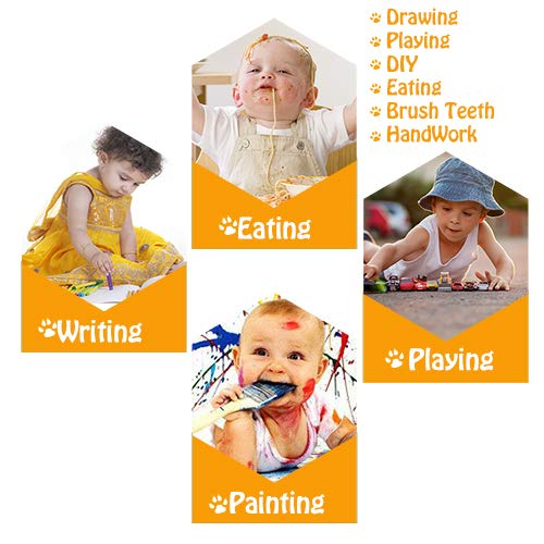 BAHABY Kids Art Smocks 4 Pack - Waterproof Painting Aprons with Long Sleeves and Pockets for Ages 3-8