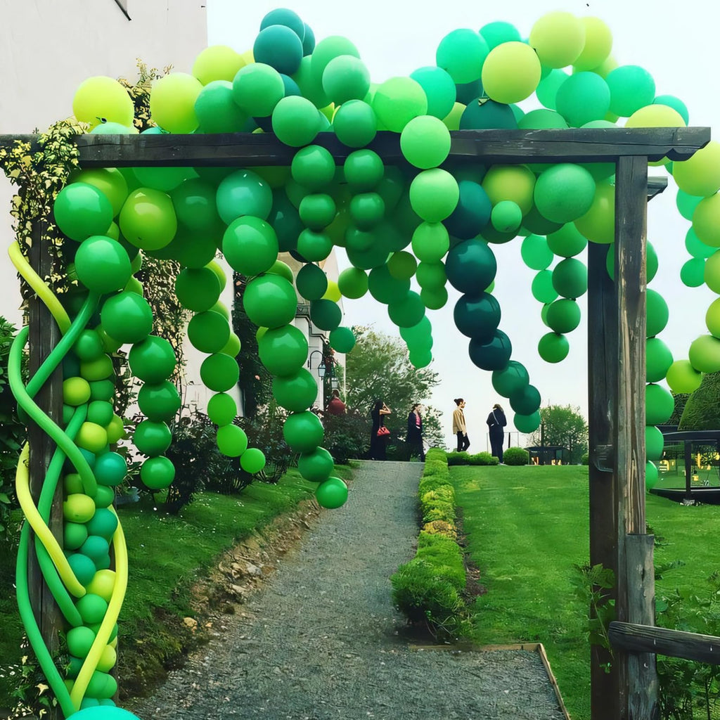 Baibaoxiang 105-Pack Green Linking Balloons - 6 Inch Quick Connect Balloons for Party Decor