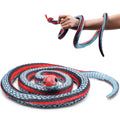 Bakalizoo 3.6 ft Long Snake Plush – Lifelike Soft Stuffed Animal Toy for Pranks, Halloween, Gifts (Blue)