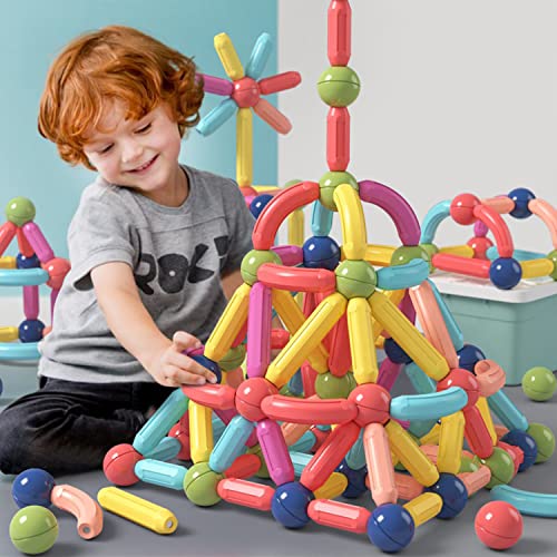 BAKAM 25-Piece Magnetic Building Set: STEM Learning Toy with Sticks and Balls for Kids Ages 4-8