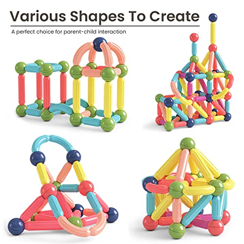 BAKAM 25-Piece Magnetic Building Set: STEM Learning Toy with Sticks and Balls for Kids Ages 4-8