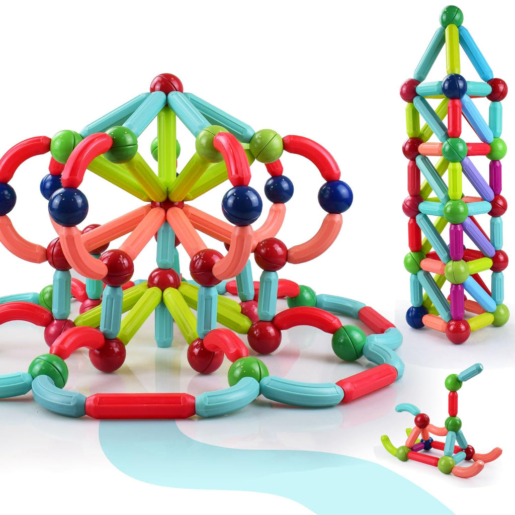 BAKAM 25-Piece Magnetic Building Set: STEM Learning Toy with Sticks and Balls for Kids Ages 4-8