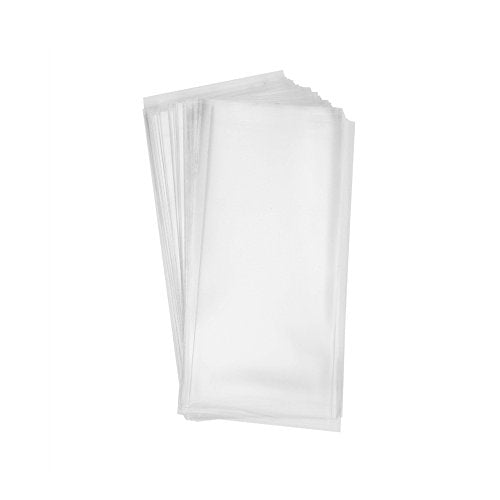 BakeBaking 200 Clear Treat Bags 5x11 Inch with 200 Twist Ties – 1.4 Mil Extra Thick OPP Plastic Resealable