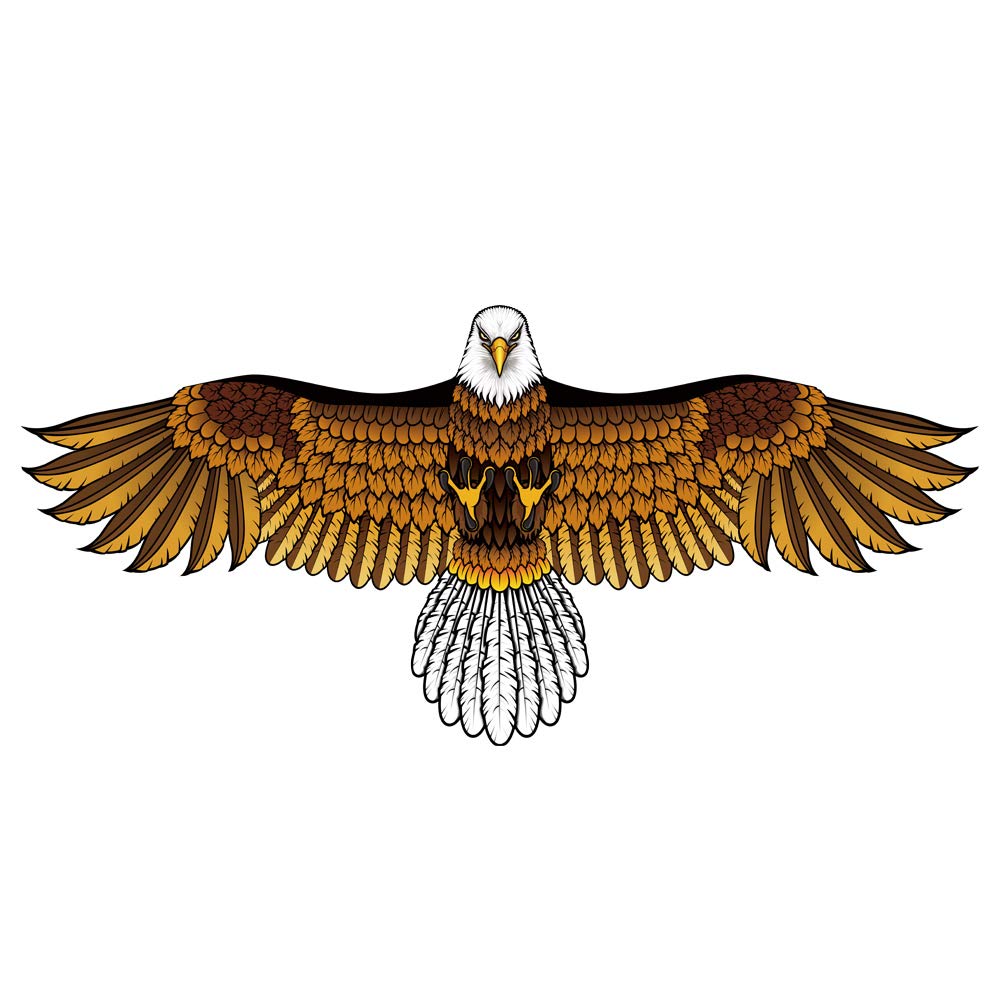 Bald Eagle Kite with 60-Inch Wingspan – Easy to Fly for Adults and Kids, Single Line Nylon Kite for Beach and Park