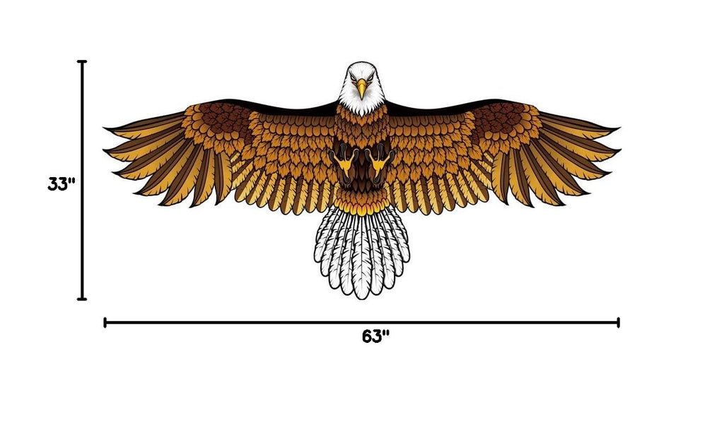 Bald Eagle Kite with 60-Inch Wingspan – Easy to Fly for Adults and Kids, Single Line Nylon Kite for Beach and Park