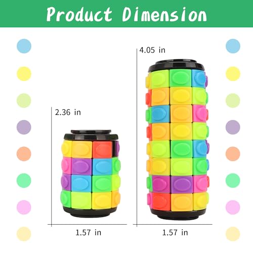 BananMelonBM Rotate and Slide Puzzle – 8-Color Fidget Toy with Finger Spinner (4-Layer + 8-Layer)