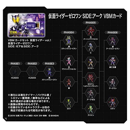 BANDAI Kamen Rider Zero-One VBM Card Set: Zea & Ark - Collectible Cards for Kids and Teens