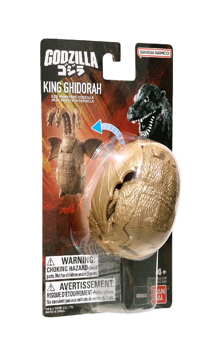 Bandai Namco Godzilla King Ghidorah Transforming Egg Toy Figure – 4.5-Inch Collectible